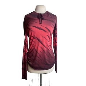 Halcyon Bebe M hooded long sleeve pullover tunic w/ruched sides